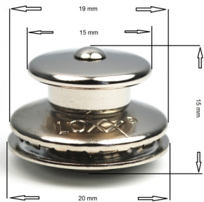 LOXX® Oberteil großer Kopf, Messing - Altmessing 3 mm