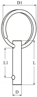 Steckbolzen mit Kugelsicherung 33 mm, 8 mm Ø