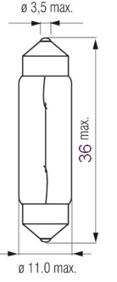 Soffitte - Glühlampe 24 V 10 W