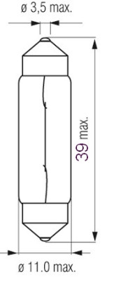 Soffitte - Glühlampe 24 V 10 W