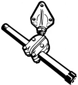 Arretierung für Steuerkabel