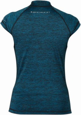Magic Marine Cube Rash Shirt Ladies kurzärmlig, Dark Blue Melee