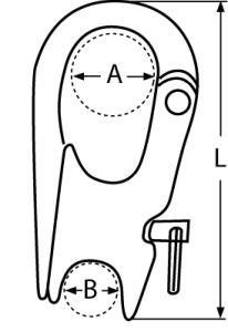 Schotschäkel, Edelstahl rostfrei