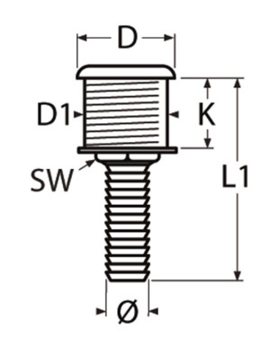 Borddurchlass mit Schlauchanschluss A4/Nylon für Schlauch 38mm (1 1/2")