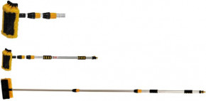 Alu Waschbürste Deluxe Extra Lang, ausziehbar 130 - 300 cm, mit Wasserdurchlauf