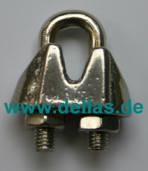 Edelstahl Drahtseilklemme Euro Standard für Draht 5 mm