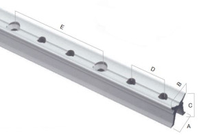 Schiene Travellersystem II mit 2 Laufflächen 1200 mm