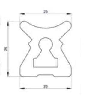 Schiene Travellersystem II mit 2 Laufflächen 1200 mm