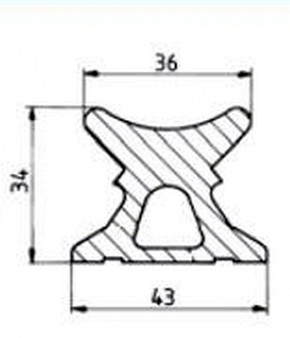 Schiene Travellersystem III mit 2 Laufflächen