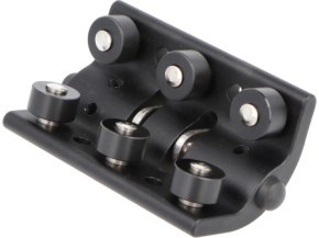 Traveller-Schlitten 6 Rollen mit Umlenkung und Ösenbügel System II mit Kunststoffrollen