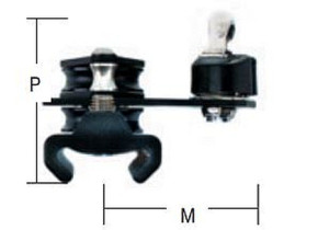 Kontrollblock mit 2 Rollen und Klemme System III Links
