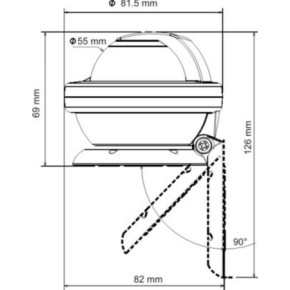 Kompass Plastimo OFFSHORE 55 - Aufbaukompass für Motorboote