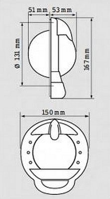 Kompass Plastimo Contest 101 (Modell für geneigtes Schott)