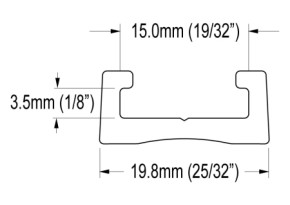 Ronstan C-Schiene Serie 19 - RC9190 30 cm
