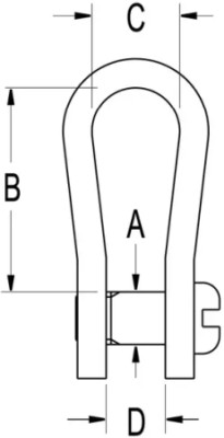 Ronstan Schäkel schmal geschweift