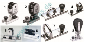 SPRENGER Genuaschlitten mit schwenkbarem Block silber für 20 mm T-Profil-Schiene