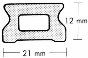 Travellerschiene flach mit Stopperlöchern 120 cm