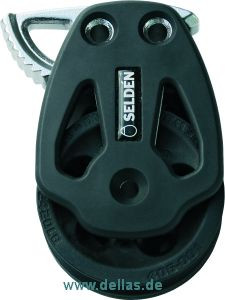 Seldén Gleitlagerblock PBB80 Liegeblock, 1 Rolle, mit Schnellverschluss