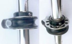 Relingsblock mit Kugellager für 25 mm Relingsstützen