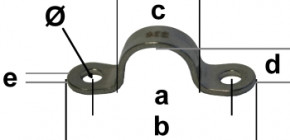 Befestigungsbügel, Leitöse, gestanzt, Edelstahl