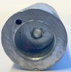 Wellenendanode aus Zink, rund mit runder Aufnahme