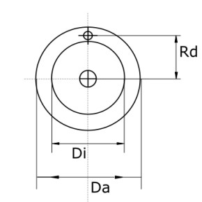 Wellenendanode aus Zink, rund mit runder Aufnahme