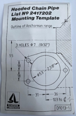 Ankerkettendurchführung Simpson & Lowrance, nur 1 x lieferbar